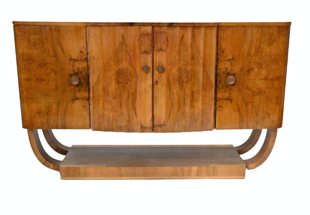 Period Art Deco Sideboard Walnut Server 1930
 View III