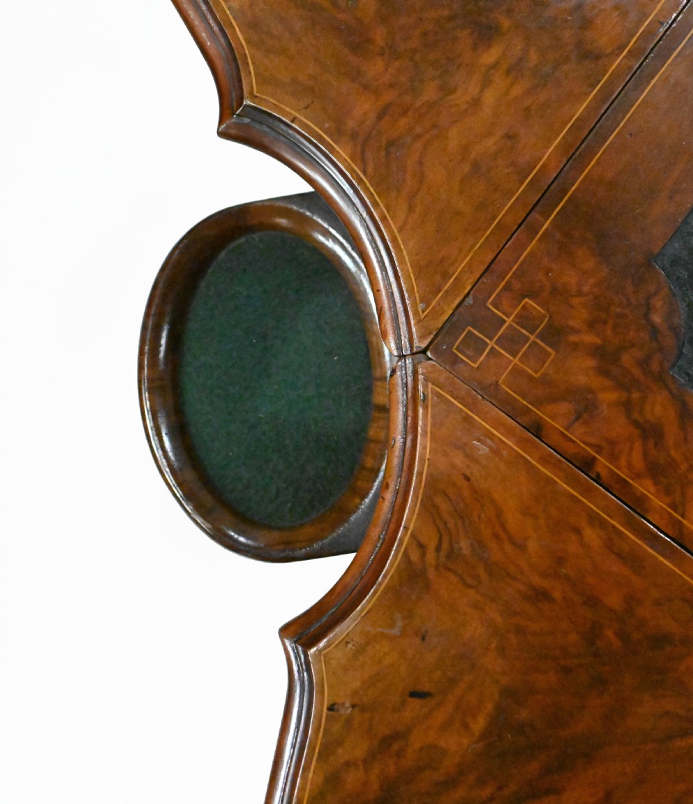 Victorian Card Table Bridge Games Walnut 1860
 View V