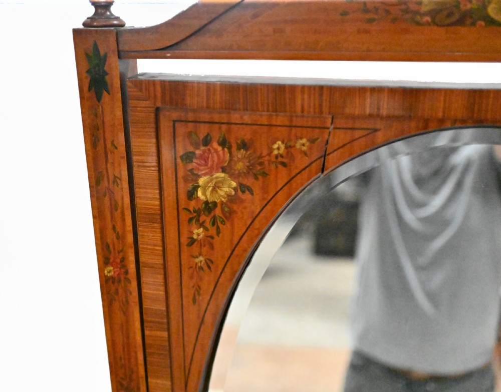 Adams Painted Cheval Mirror Satinwood Floor Mirrors 1910
 View III