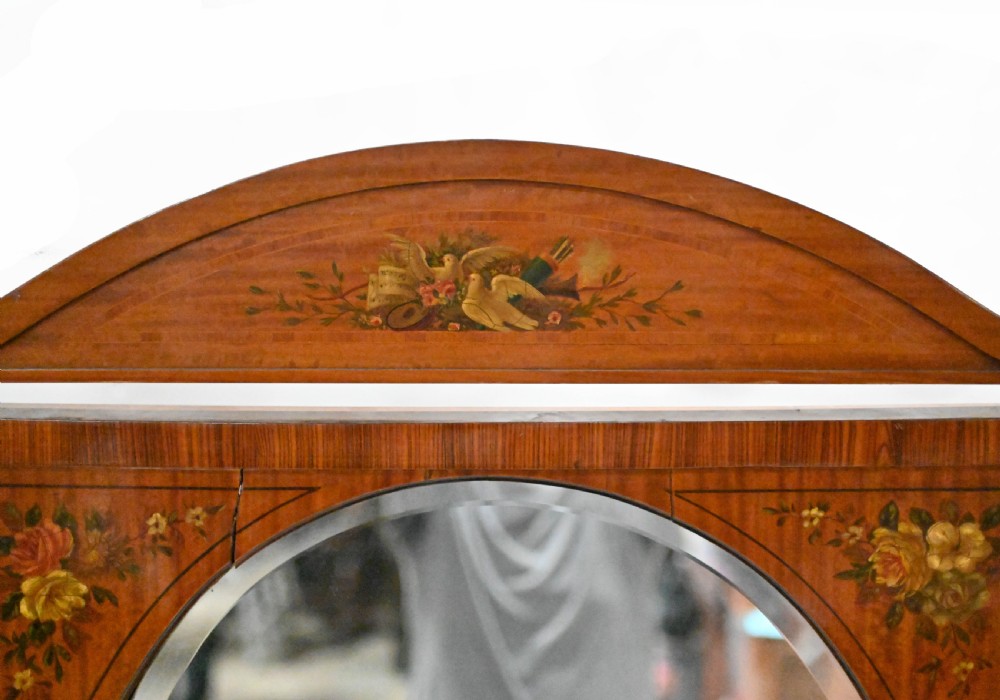 Adams Painted Cheval Mirror Satinwood Floor Mirrors 1910
 View IV