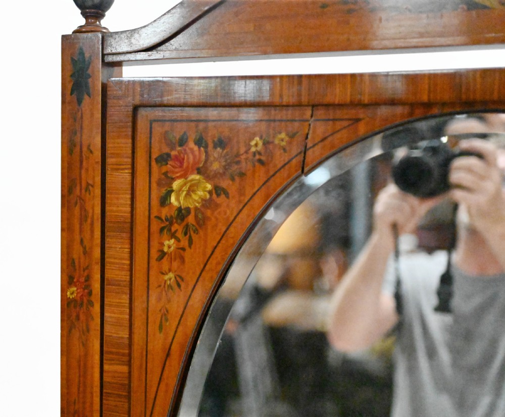 Adams Painted Cheval Mirror Satinwood Floor Mirrors 1910
 View VI