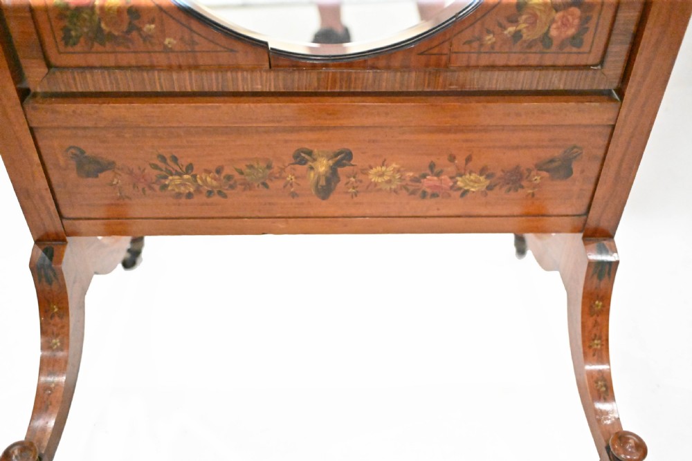 Adams Painted Cheval Mirror Satinwood Floor Mirrors 1910
 View VII