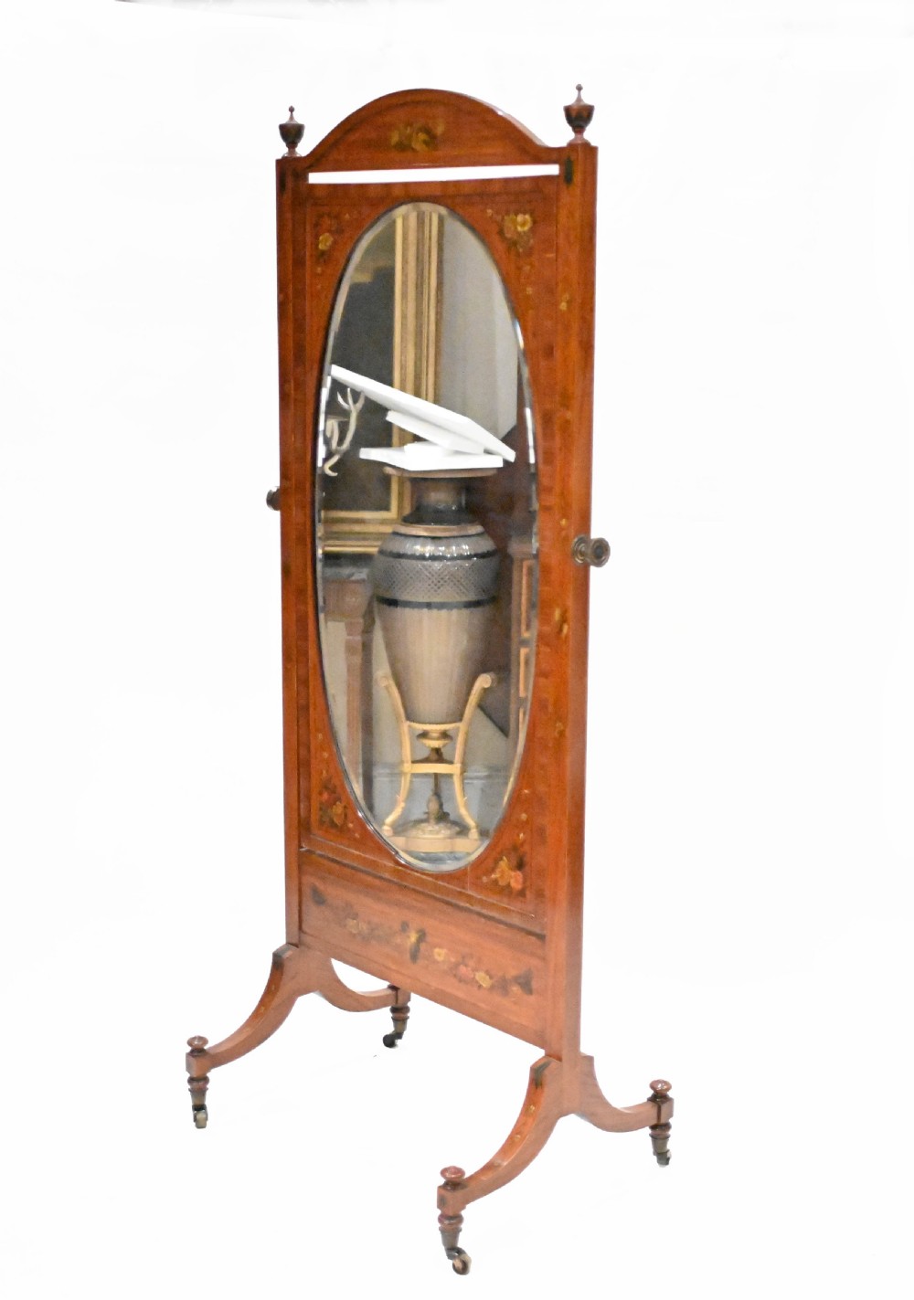 Adams Painted Cheval Mirror Satinwood Floor Mirrors 1910
 View VIII