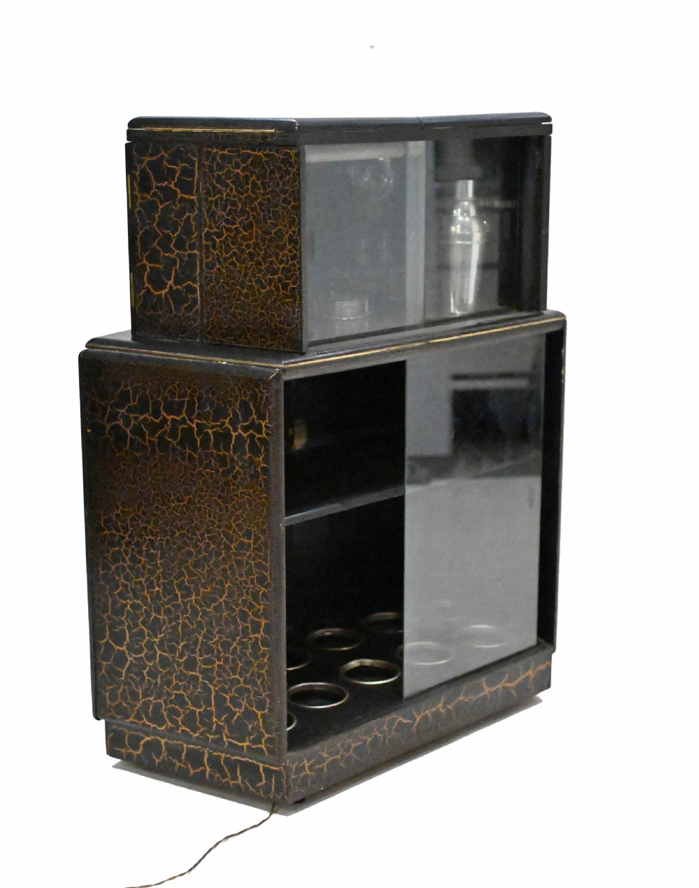 Art Deco Cocktail Cabinet Chinoiserie Craquelure Drinks Chest
 View XVI