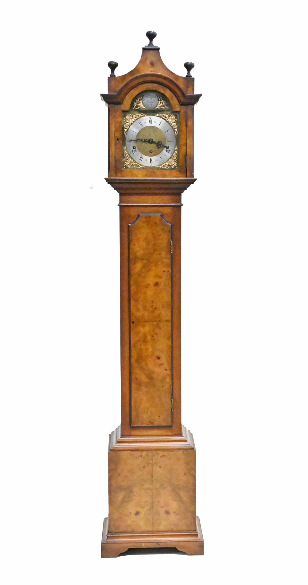 Walnut Grandmother Clock Chiming Walnut Tempus Fugit