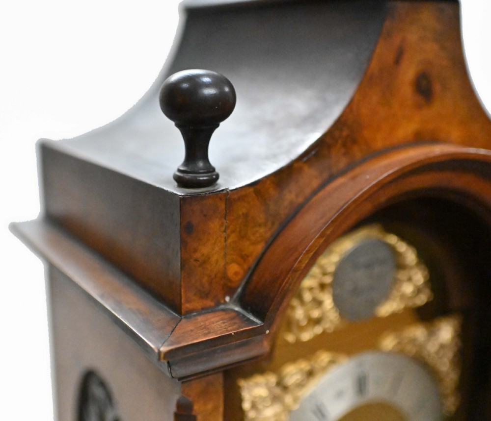Walnut Grandmother Clock Chiming Walnut Tempus Fugit View VI