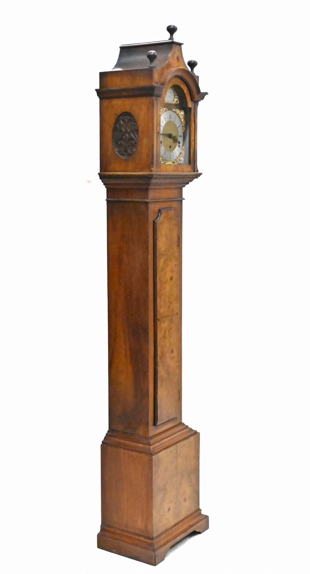 Walnut Grandmother Clock Chiming Walnut Tempus Fugit View IX
