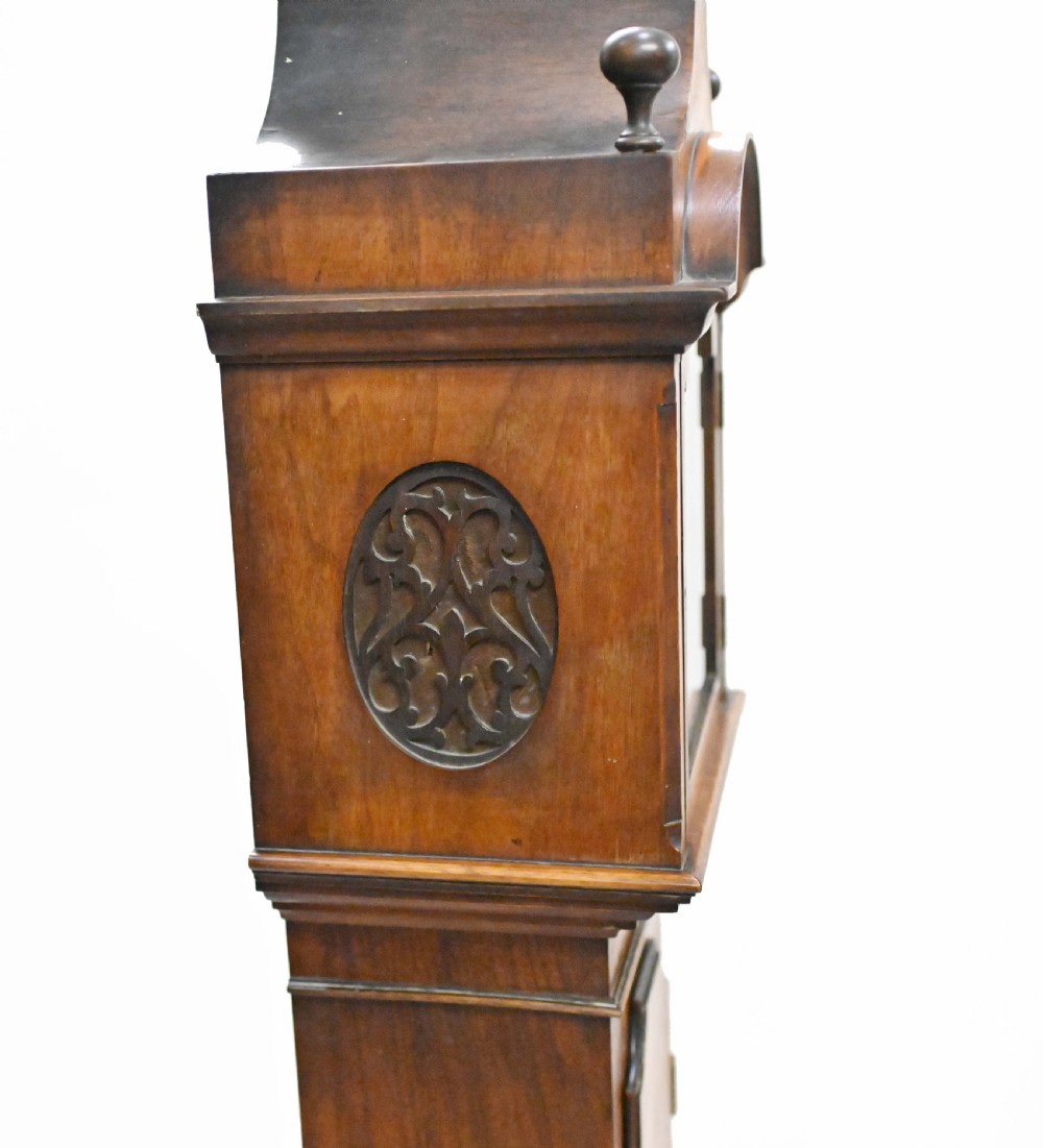 Walnut Grandmother Clock Chiming Walnut Tempus Fugit View XI