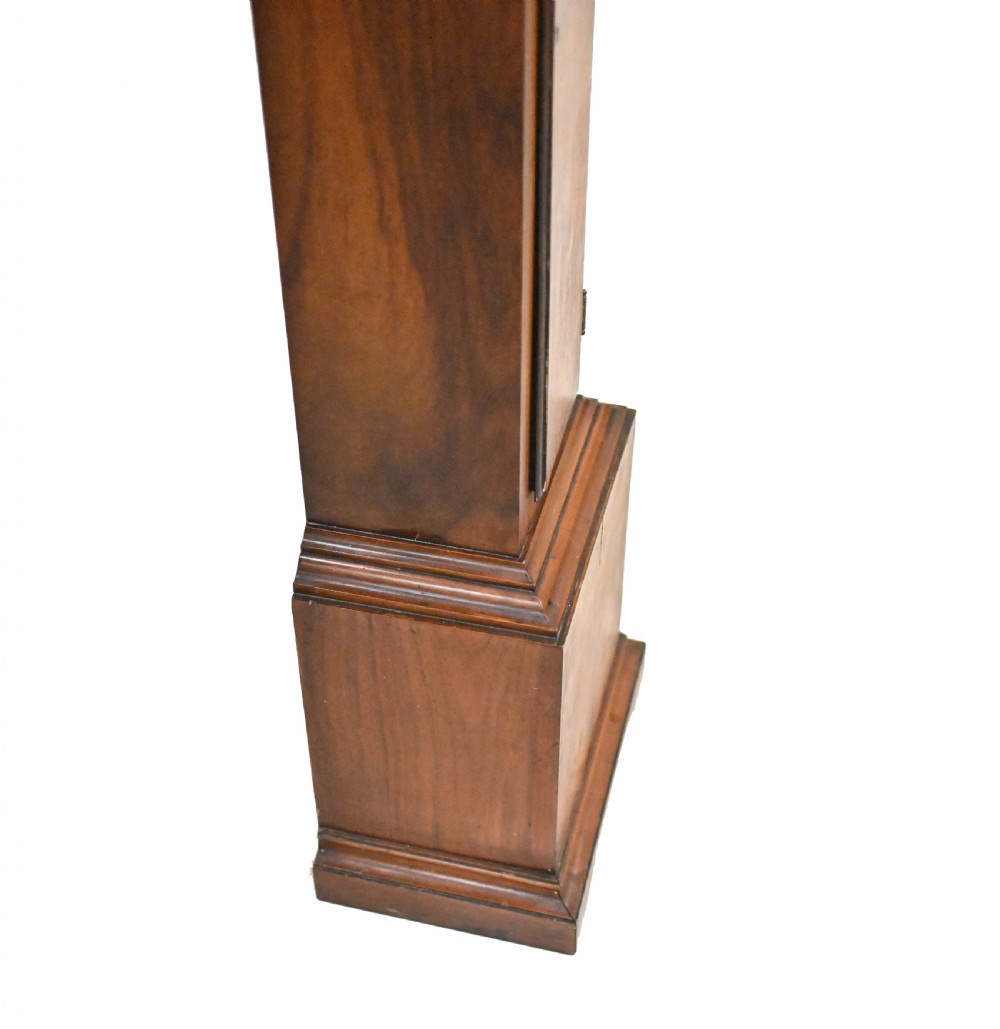 Walnut Grandmother Clock Chiming Walnut Tempus Fugit View XII