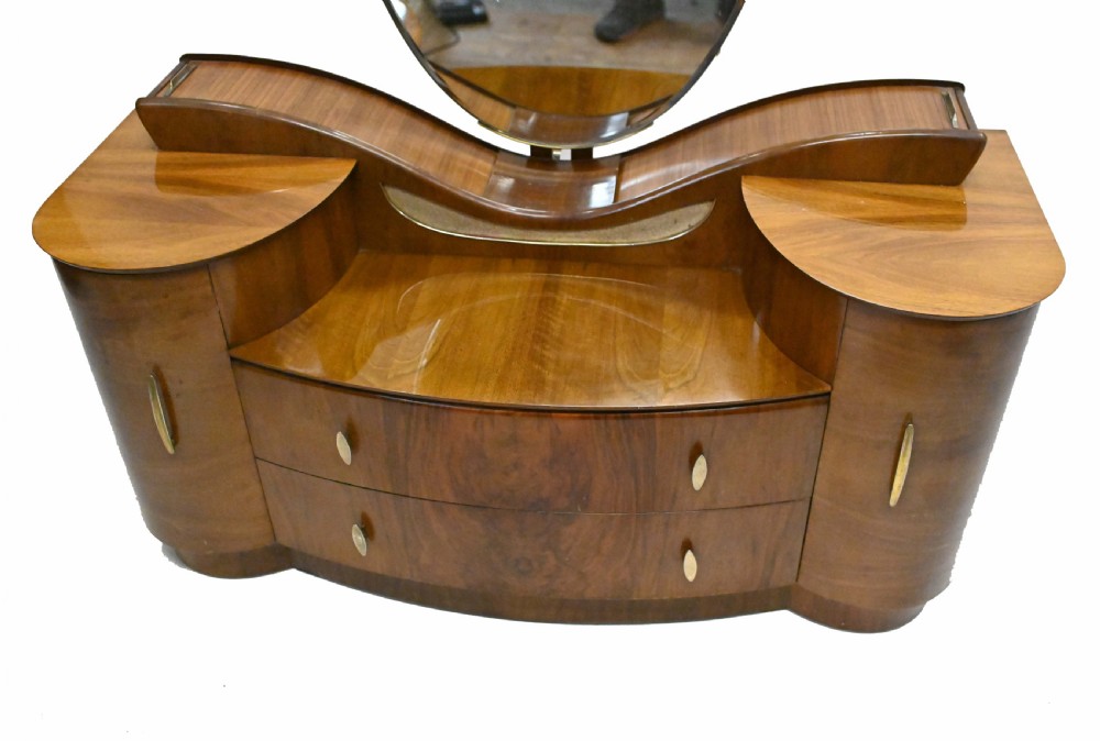 Vintage Art Deco Dressing Table Mirror Dresser 1930
 View III