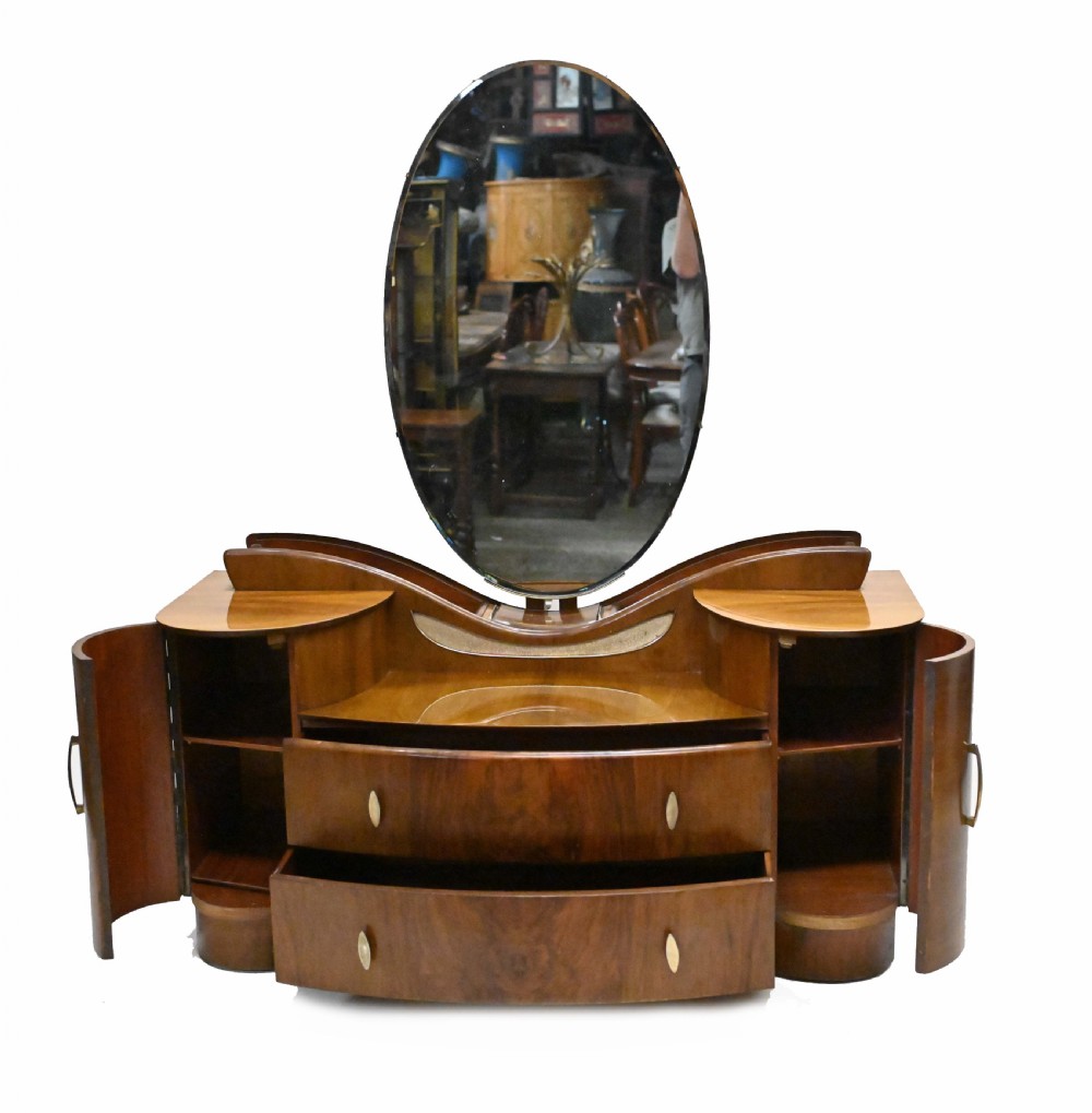 Vintage Art Deco Dressing Table Mirror Dresser 1930
 View IV