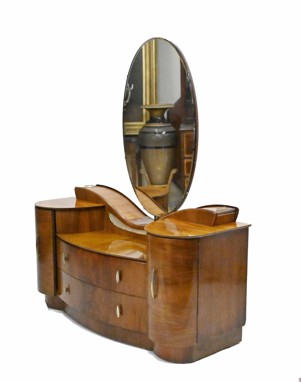 Vintage Art Deco Dressing Table Mirror Dresser 1930
 View IX