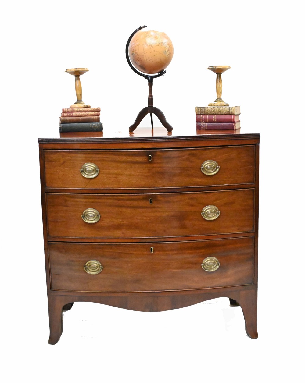 Georgian Bow Fronted Chest Mahogany 1820
