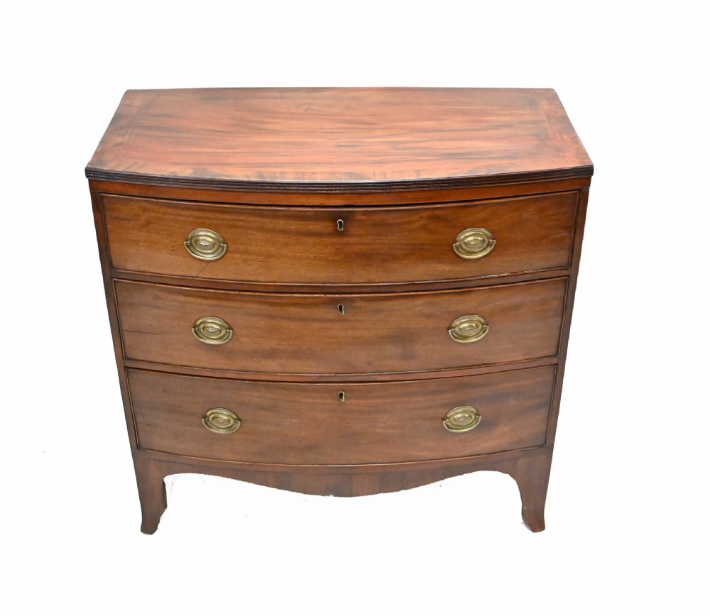 Georgian Bow Fronted Chest Mahogany 1820
 View III
