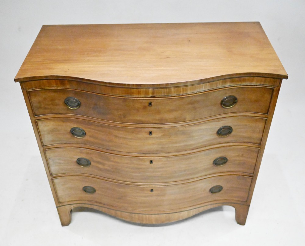 Sheraton Chest Drawers Mahogany Serpentine Commode 1810
 View IV