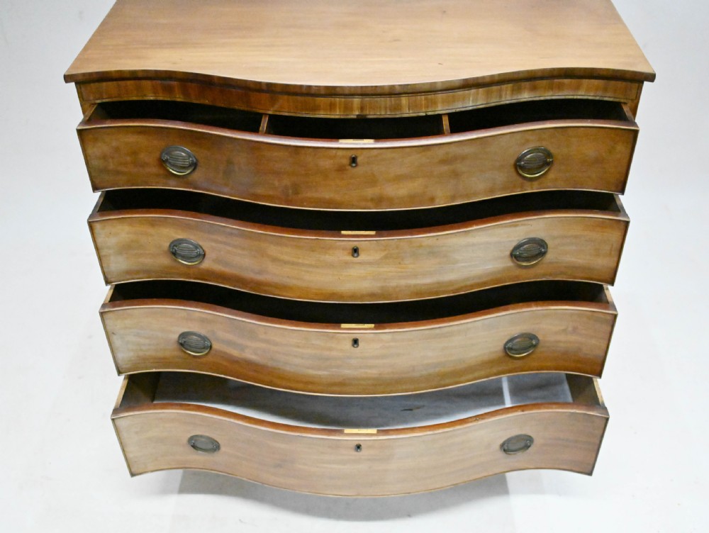 Sheraton Chest Drawers Mahogany Serpentine Commode 1810
 View VI