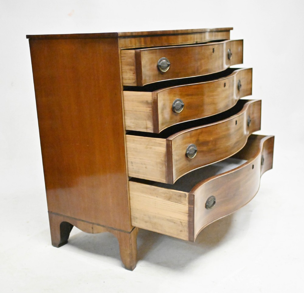 Sheraton Chest Drawers Mahogany Serpentine Commode 1810
 View VII