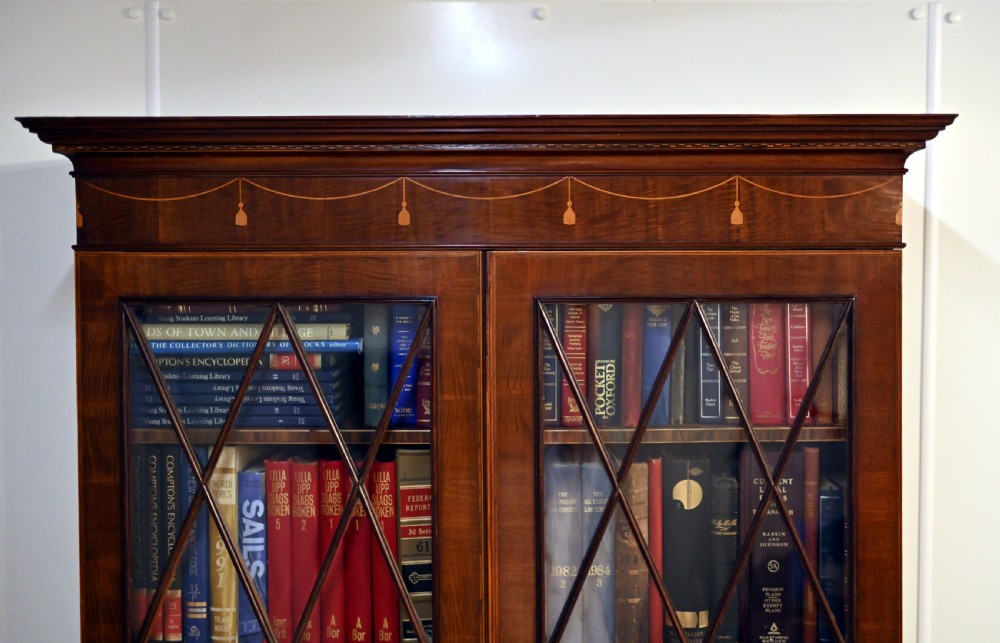 George III Secretaire Bookcase Mahogany Antique 1790 Desk
 View III