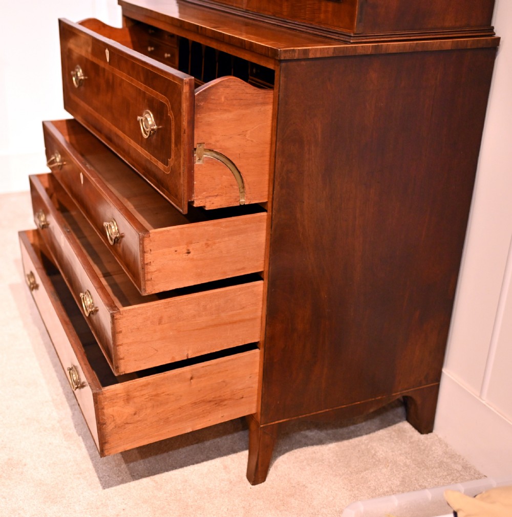 George III Secretaire Bookcase Mahogany Antique 1790 Desk
 View XIV