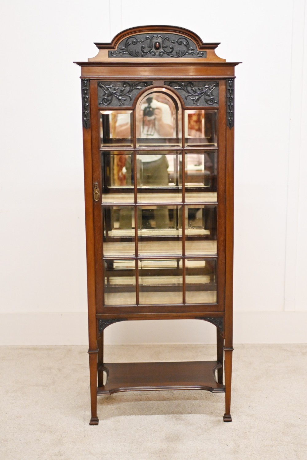 Edwardian Display Cabinet Mahogany Art Nouveau
 View II