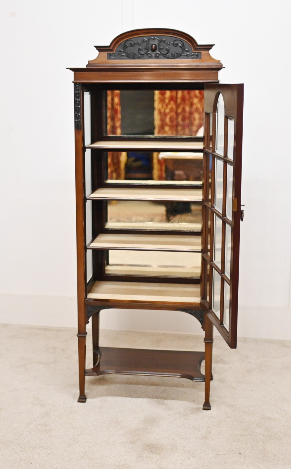 Edwardian Display Cabinet Mahogany Art Nouveau
 View V