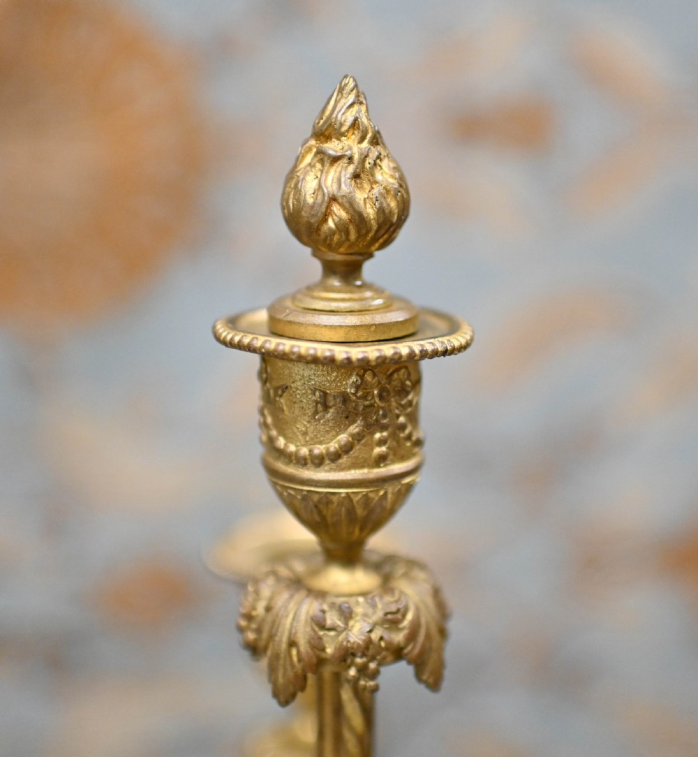 French Gilt Clock Set Garniture Marble Gilt View XIV