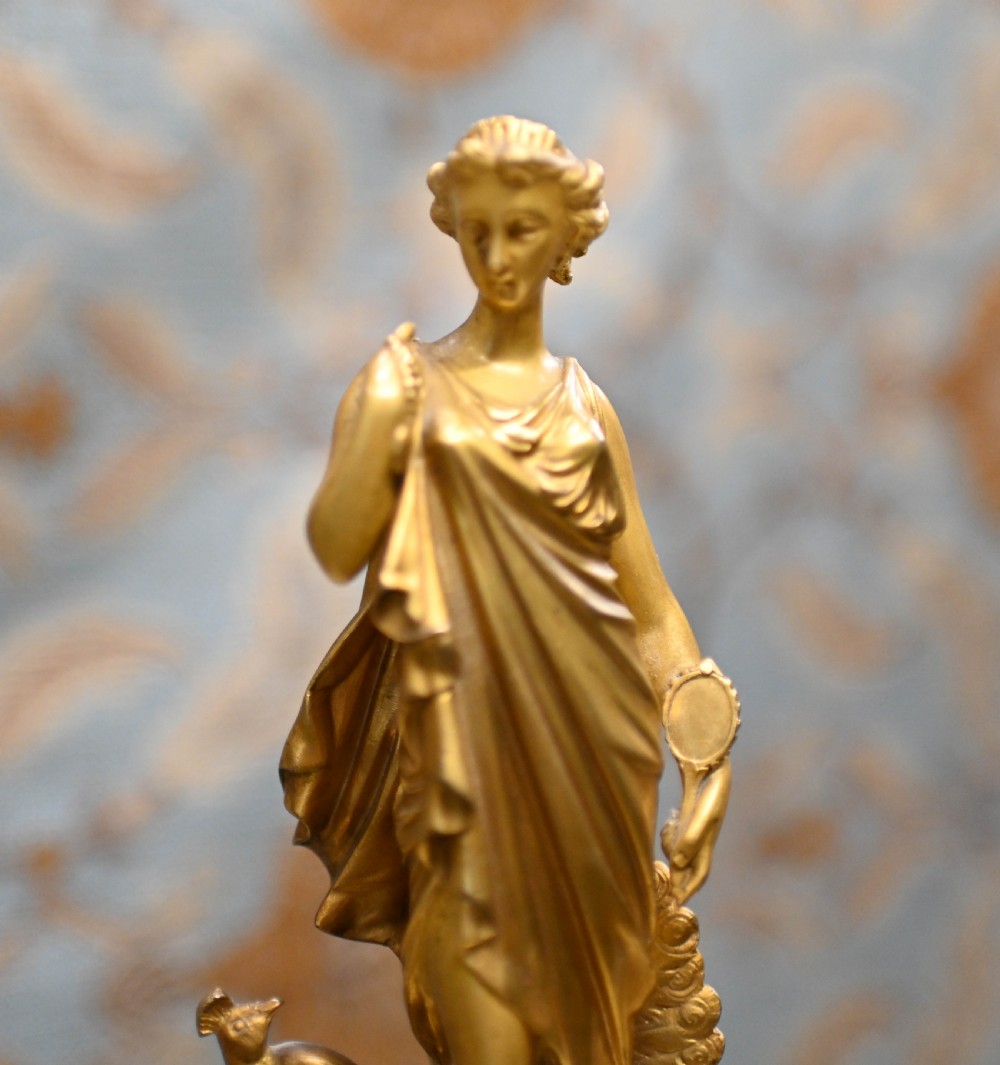 French Gilt Clock Set Garniture Marble Gilt View XXIII