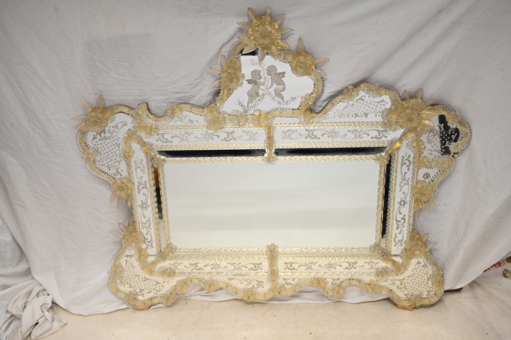 Venetian Mirror Mantle Glass Murano 1920
 View IV