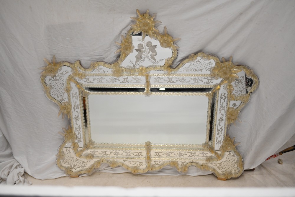 Venetian Mirror Mantle Glass Murano 1920
 View VI
