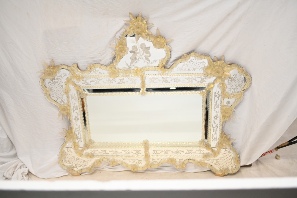 Venetian Mirror Mantle Glass Murano 1920
 View VII