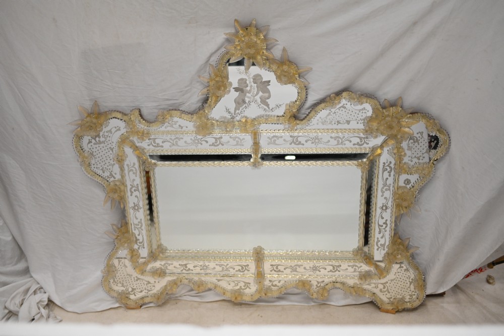 Venetian Mirror Mantle Glass Murano 1920
 View VIII