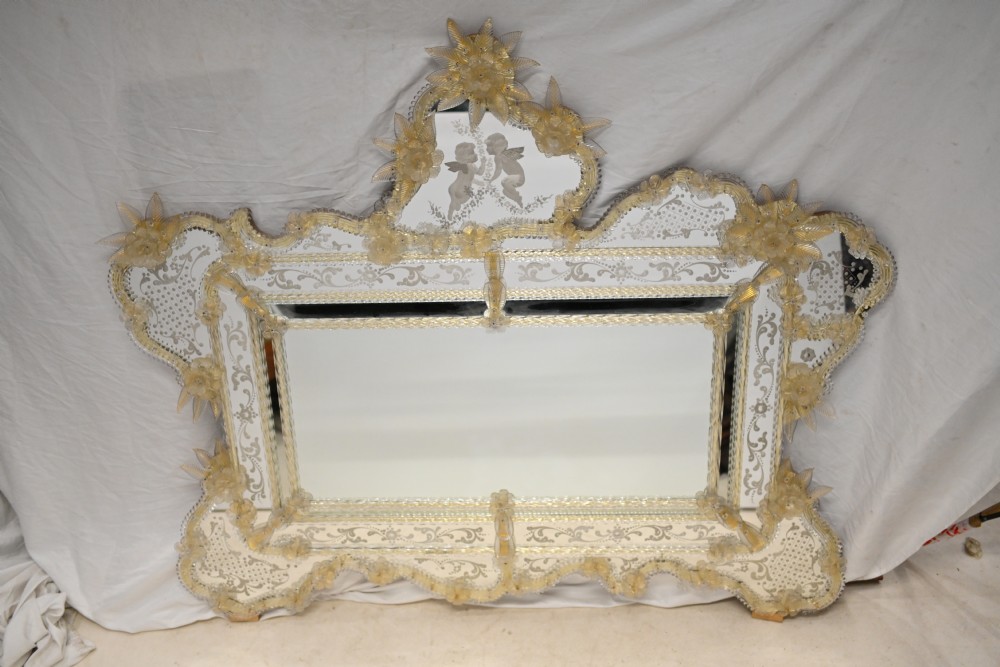 Venetian Mirror Mantle Glass Murano 1920
 View IX
