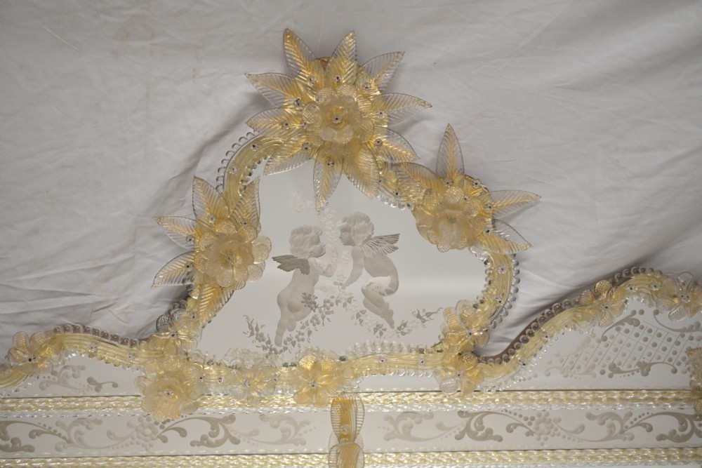 Venetian Mirror Mantle Glass Murano 1920
 View X