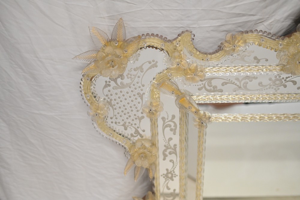 Venetian Mirror Mantle Glass Murano 1920
 View XI