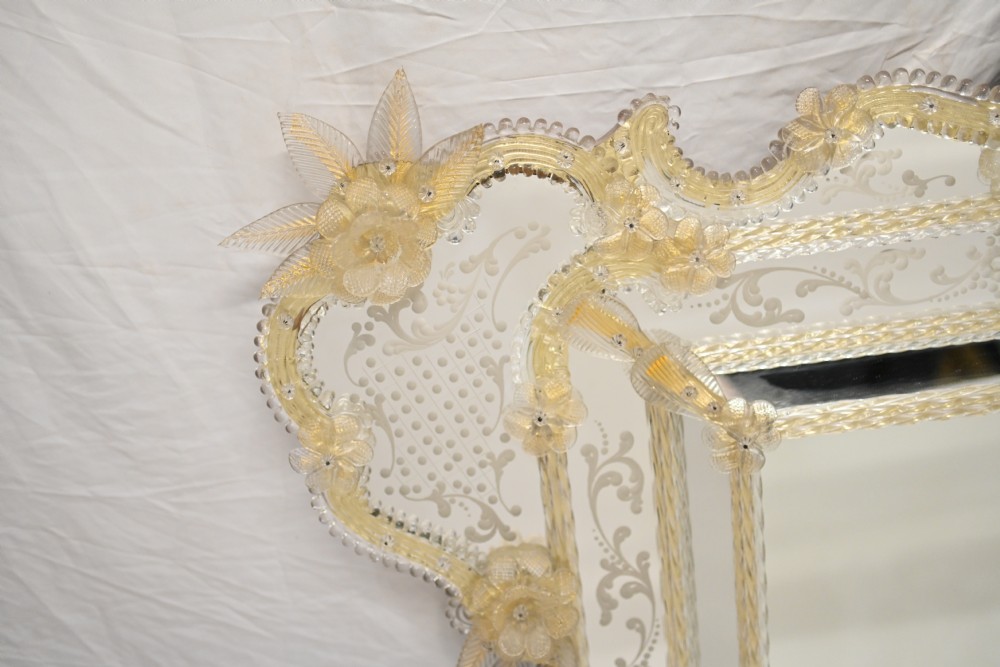 Venetian Mirror Mantle Glass Murano 1920
 View XII