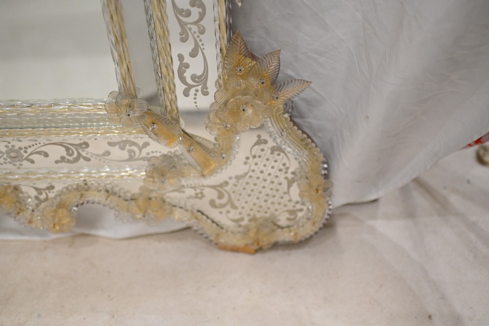Venetian Mirror Mantle Glass Murano 1920
 View XV