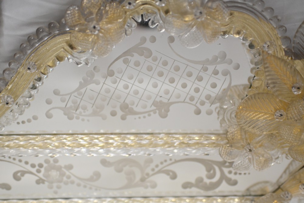Venetian Mirror Mantle Glass Murano 1920
 View XXI