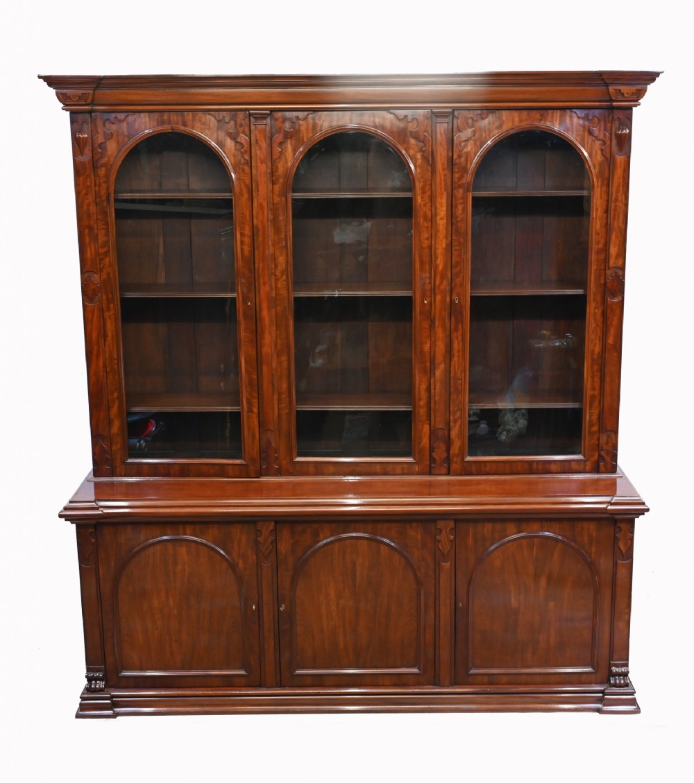 Victorian Library Bookcase Mahogany Period 1860 Book Shelf