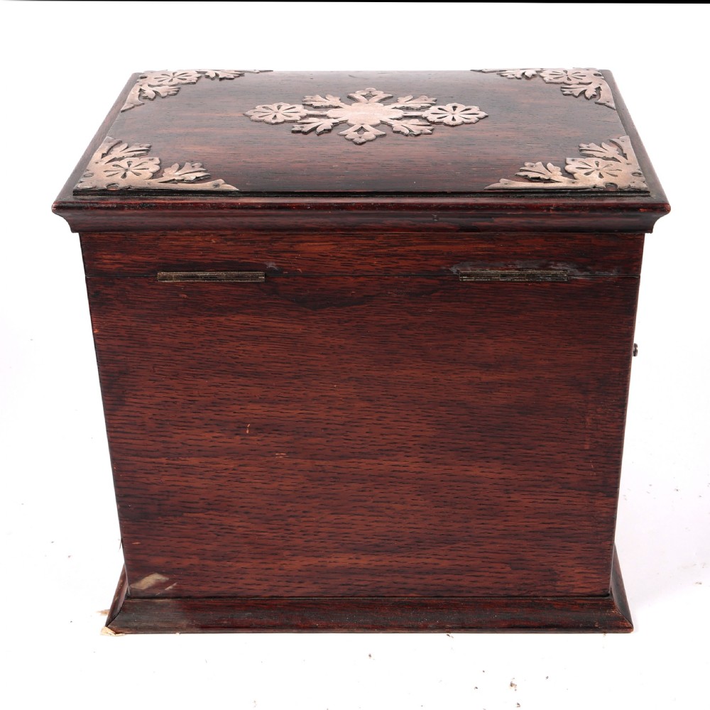 Victorian Tantalus Set Coromandel Mother of Pearl Whisky Drinks Chest View XI