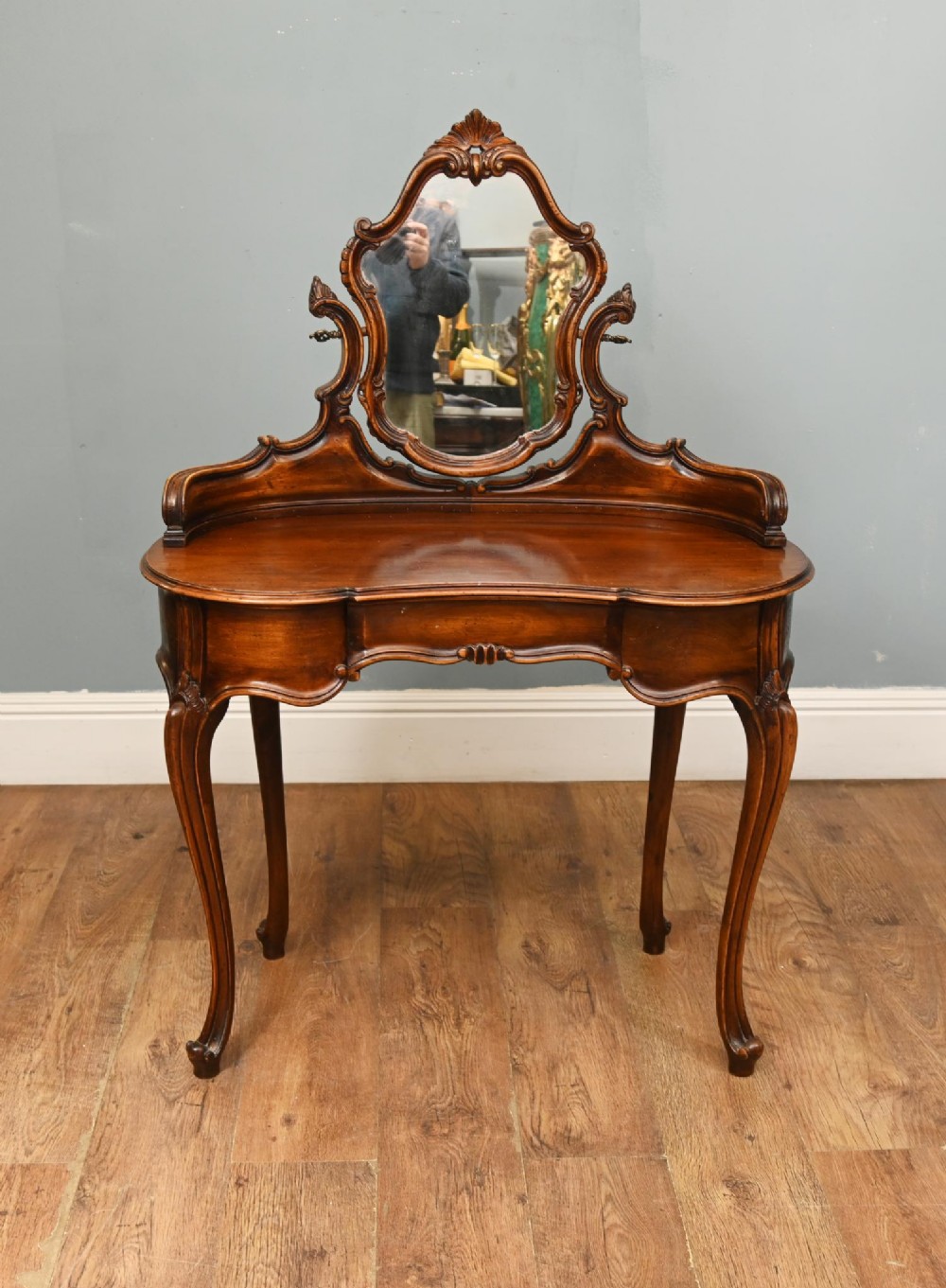 Louis XV Dressing Table Walnut Antique Vanity Dresser Revival