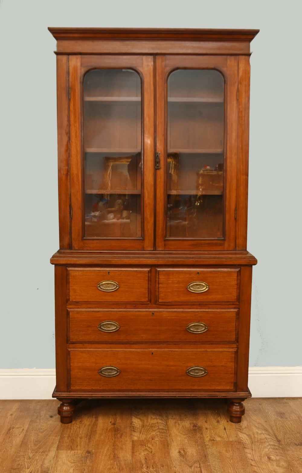 Victorian Libraray Bookcase Cabinet Chest Mahogany 1850