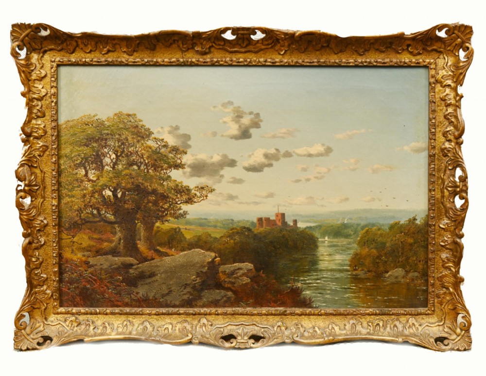 Pair Victorian Oil Paintings English Landscape Pastoral Idyll 1880 View III