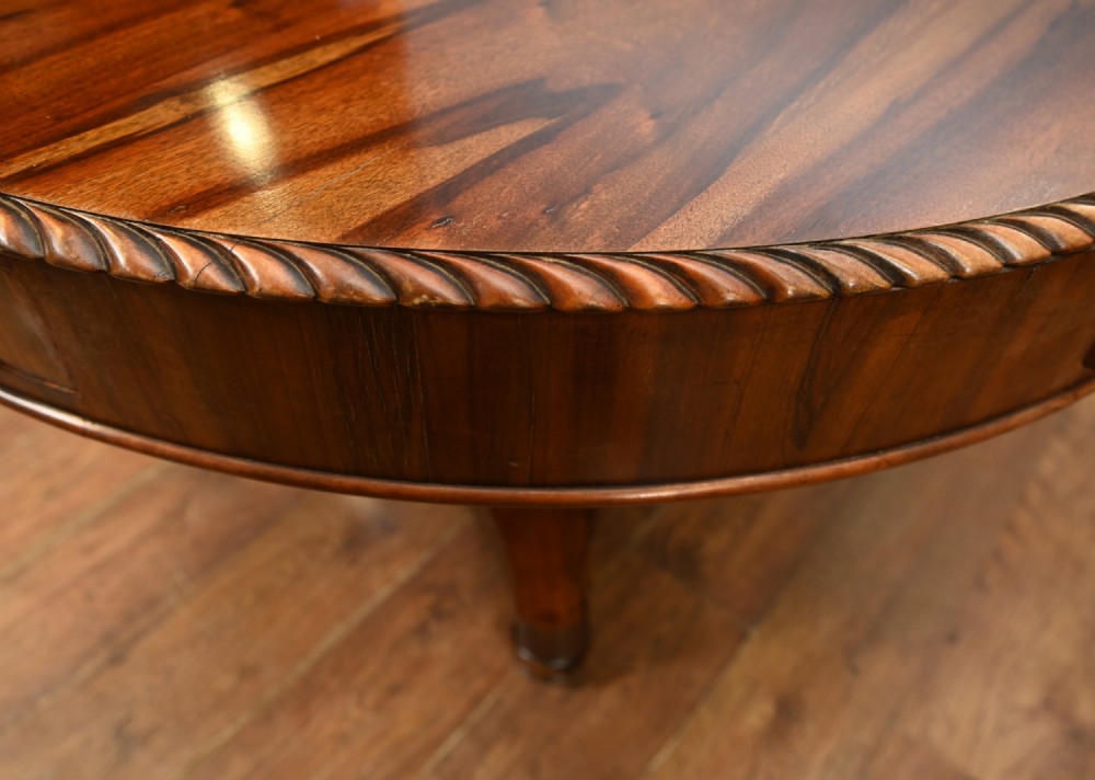 Period Regency Drum Table Centre Mahogany 1820 View X
