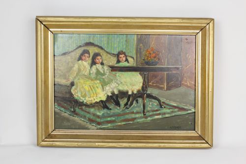 Oil Painting of Three Beautiful Girls