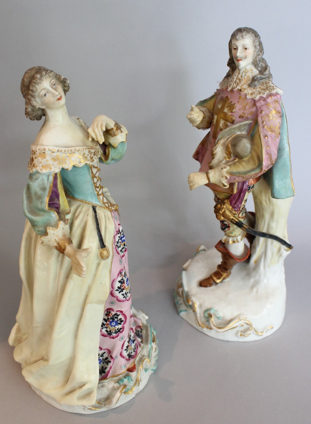 Pair of 19th Century porcelain figures View X