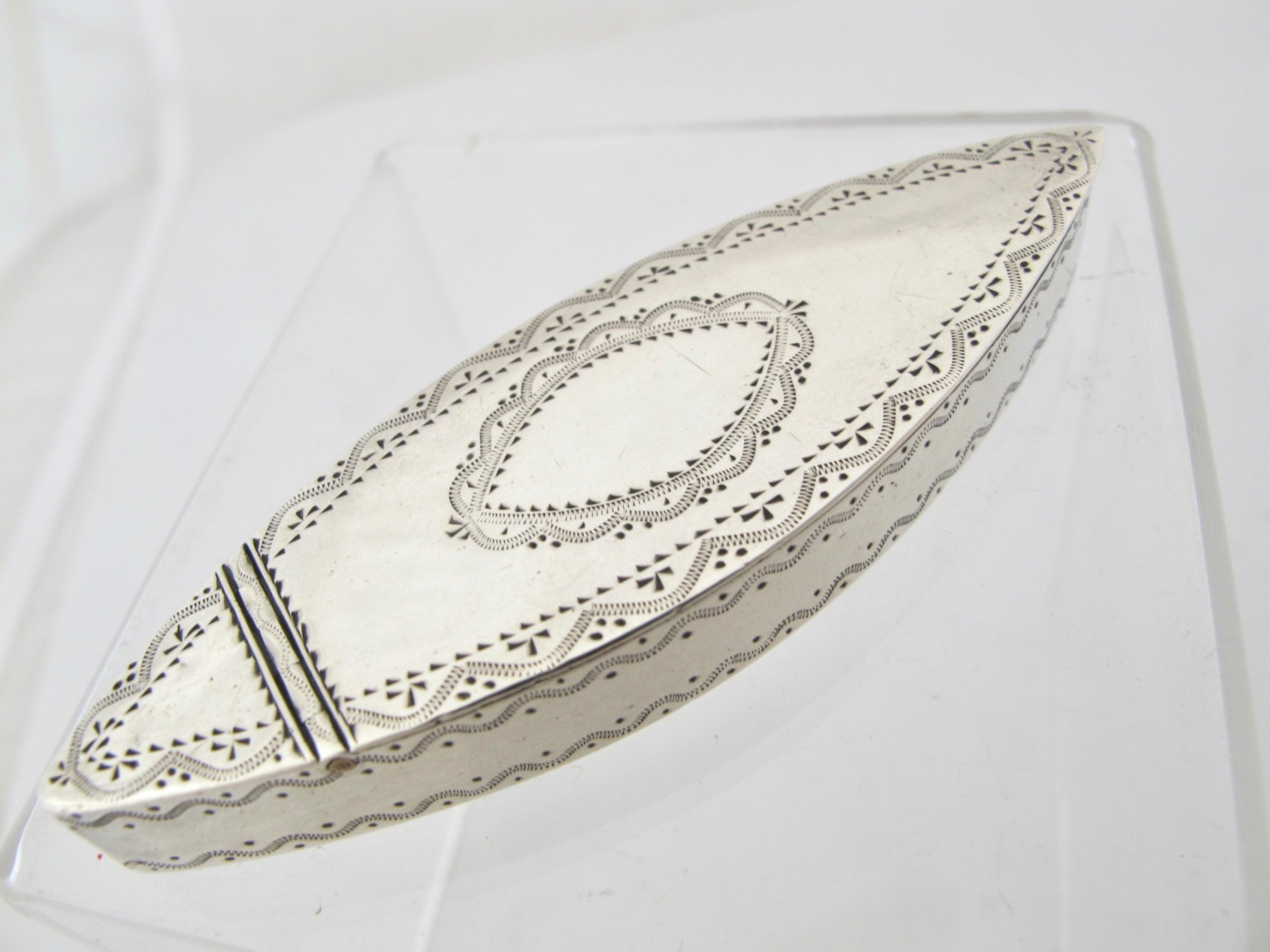 Exceptional Georgian Silver Toothpick Box Maker I.G. Birmingham 1784
