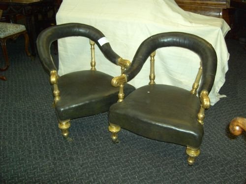 Pair Salon Chairs
