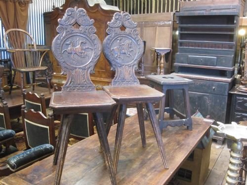 Pair Hall Chairs
