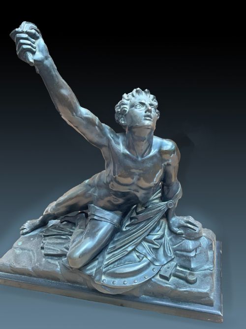 A Bronze figure of the soldier of Marathon announcing the victory. c.1820