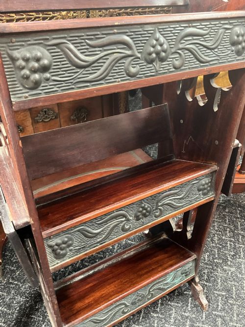 AN ART NOUVEAU BOOKCASE - ADDITIONAL PHOTO 4
